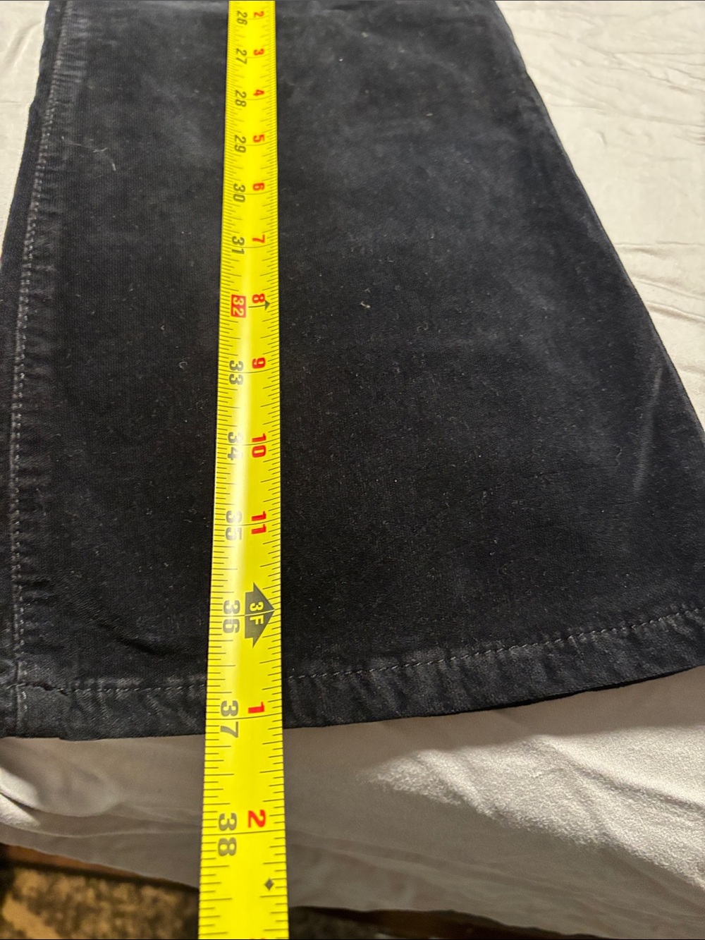 Free people Black velvet Corduroy Pants LARGE - Picture 13 of 14